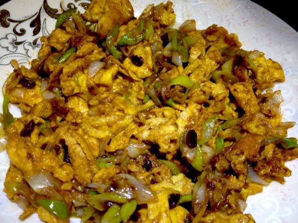晚饭 大酱炒鸡蛋