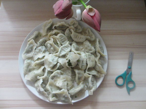 荷叶水饺图片