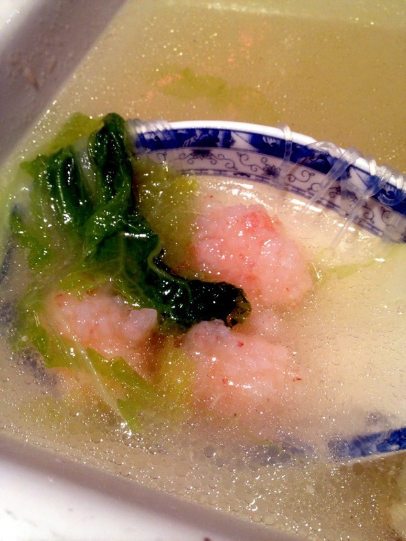 虾滑粉丝白菜汤