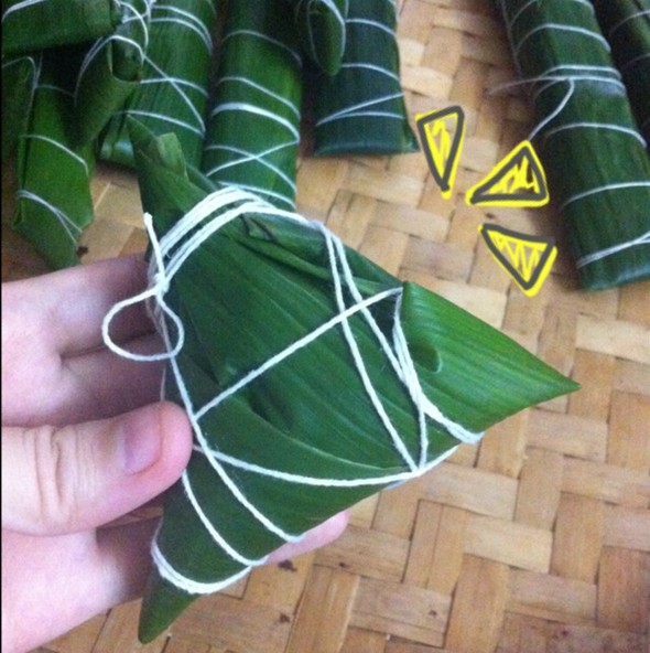 …第一次包三角粽oz