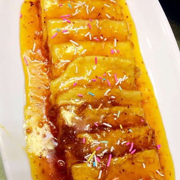 拔丝奶豆腐