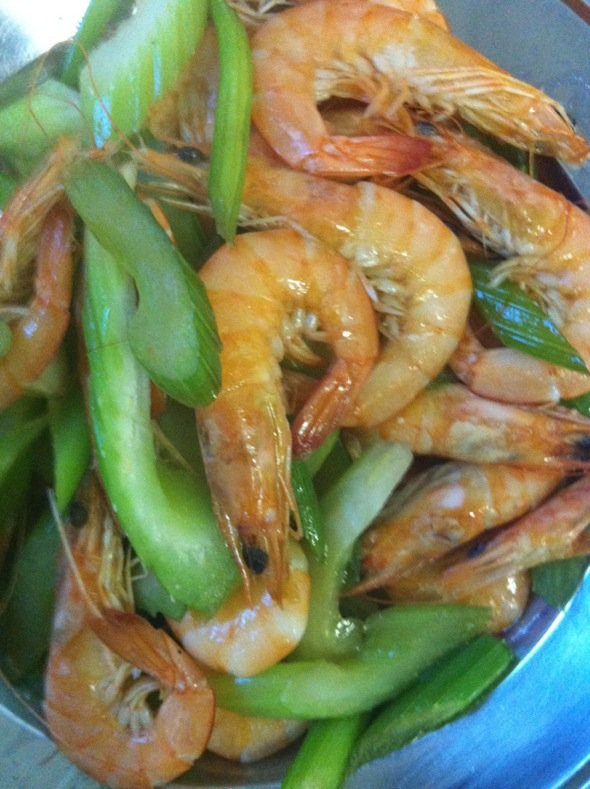 鲜虾炒芹菜