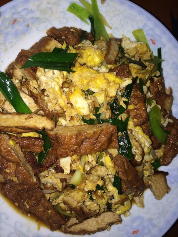 豆腐干炒鸡蛋大蒜