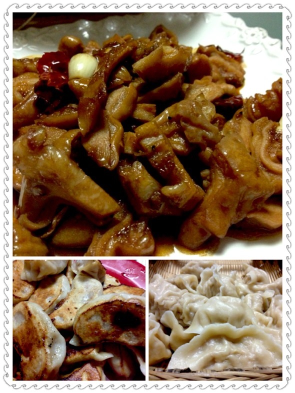 红烧肠肚,白菜胡萝卜,猪肉黄米羊肉饺子模特可图片